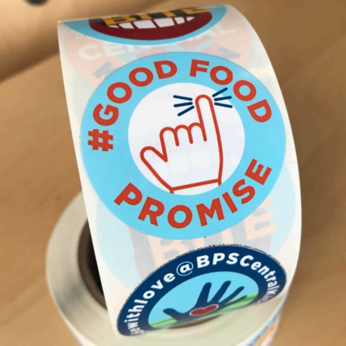 public schools branding - Bellingham good food project sticker designs by shew design