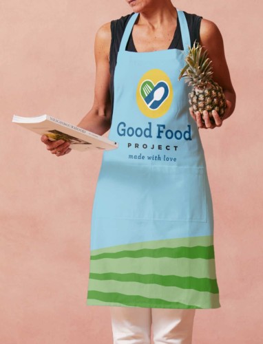 public schools branding - Bellingham good food project apron by shew design