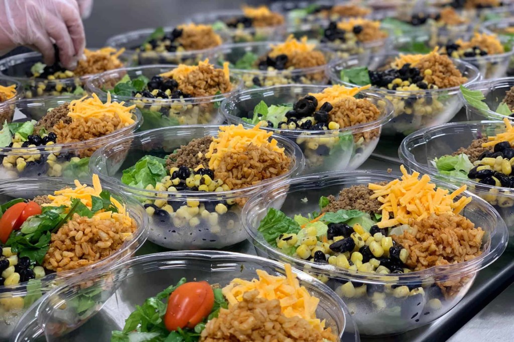 public schools branding - Bellingham good food project row of salads