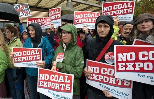 Shew Design - no coal exports signs