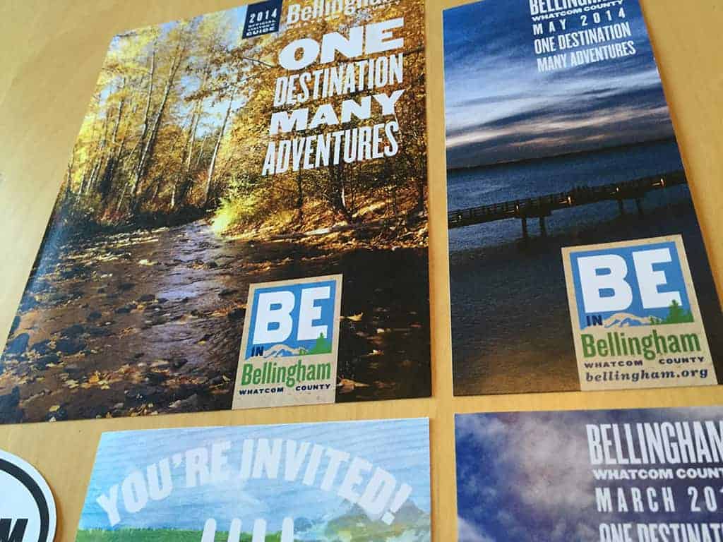 tourism branding - BE in Bellingham print design by Shew Design
