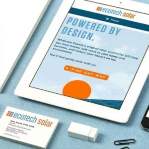 ecotech solar branding and website design by Shew Design, branding & web design