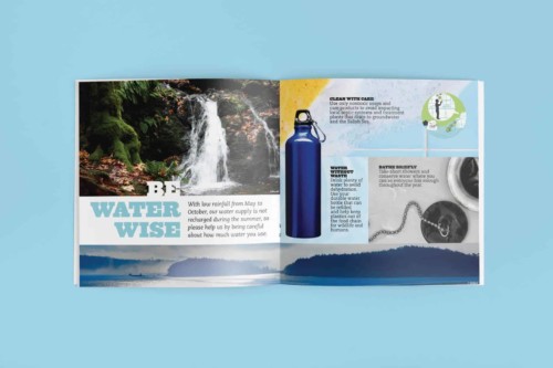 stewardship guide design - be water wise spread
